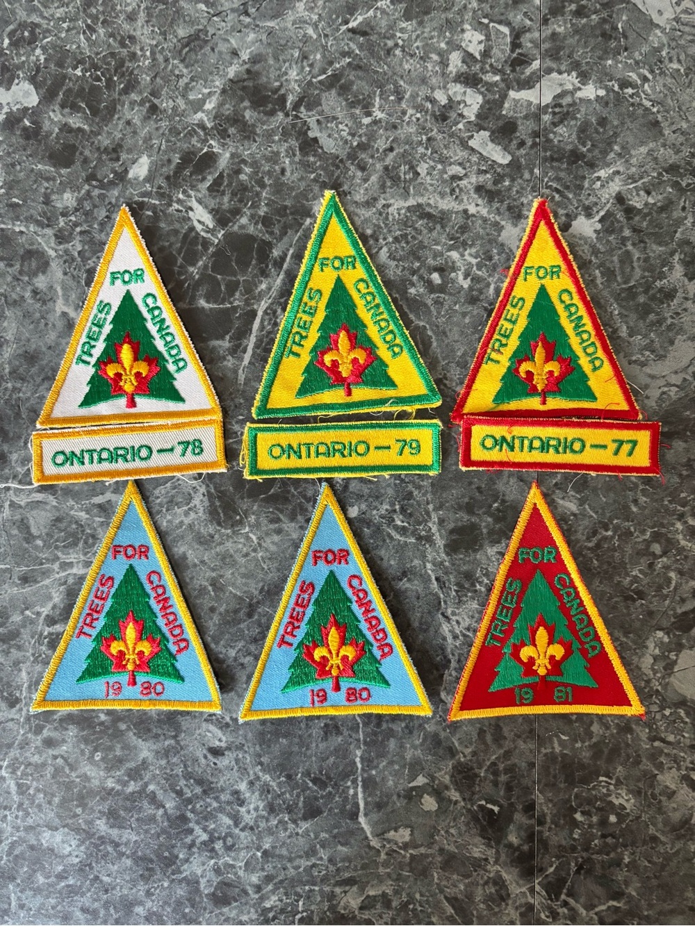 Vintage Boy Scouts ‘Trees for Canada' Ontario Patch Lot 70s/80s